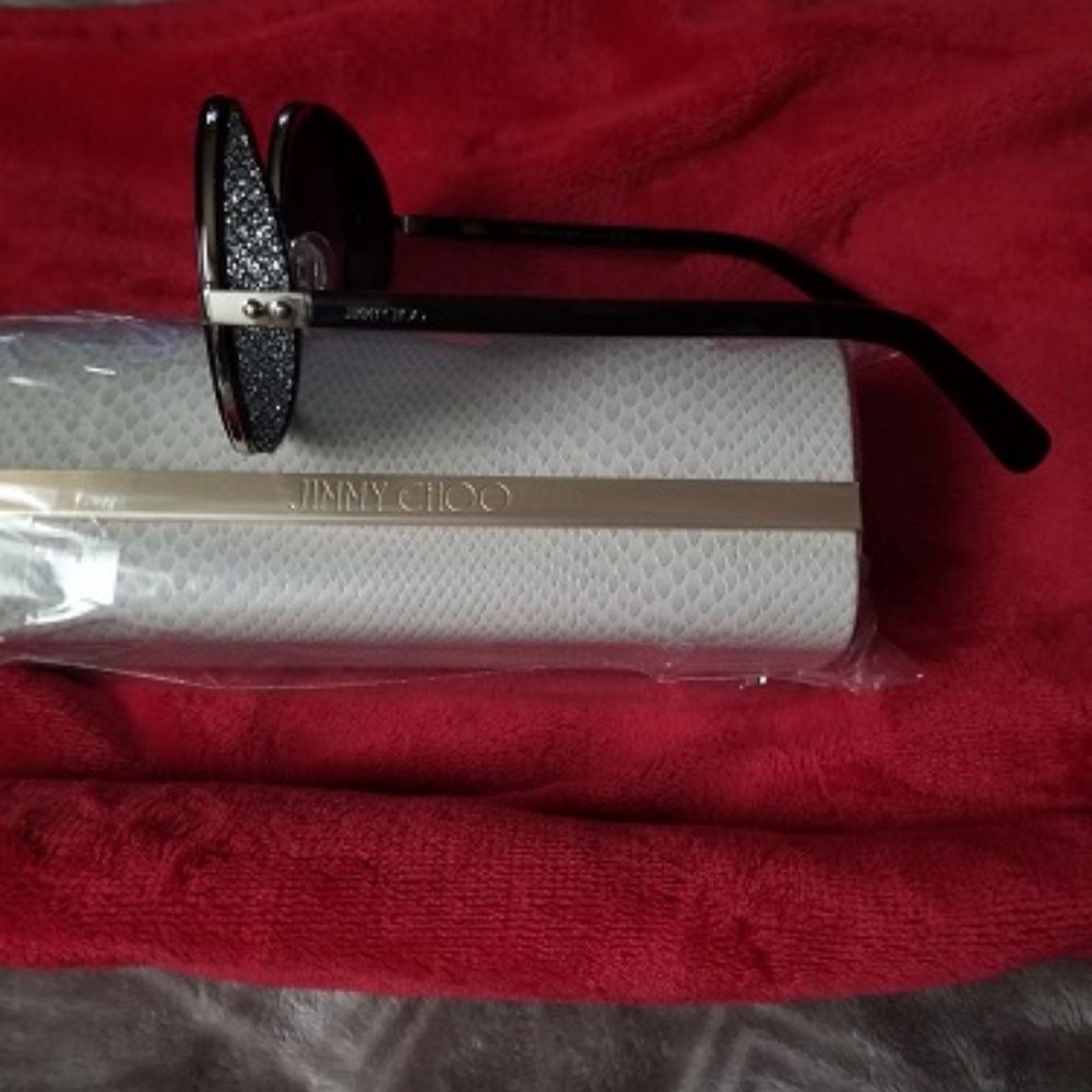 Jimmy Choo - Andie Crystal Round Sunglasses - Picture 2 of 7